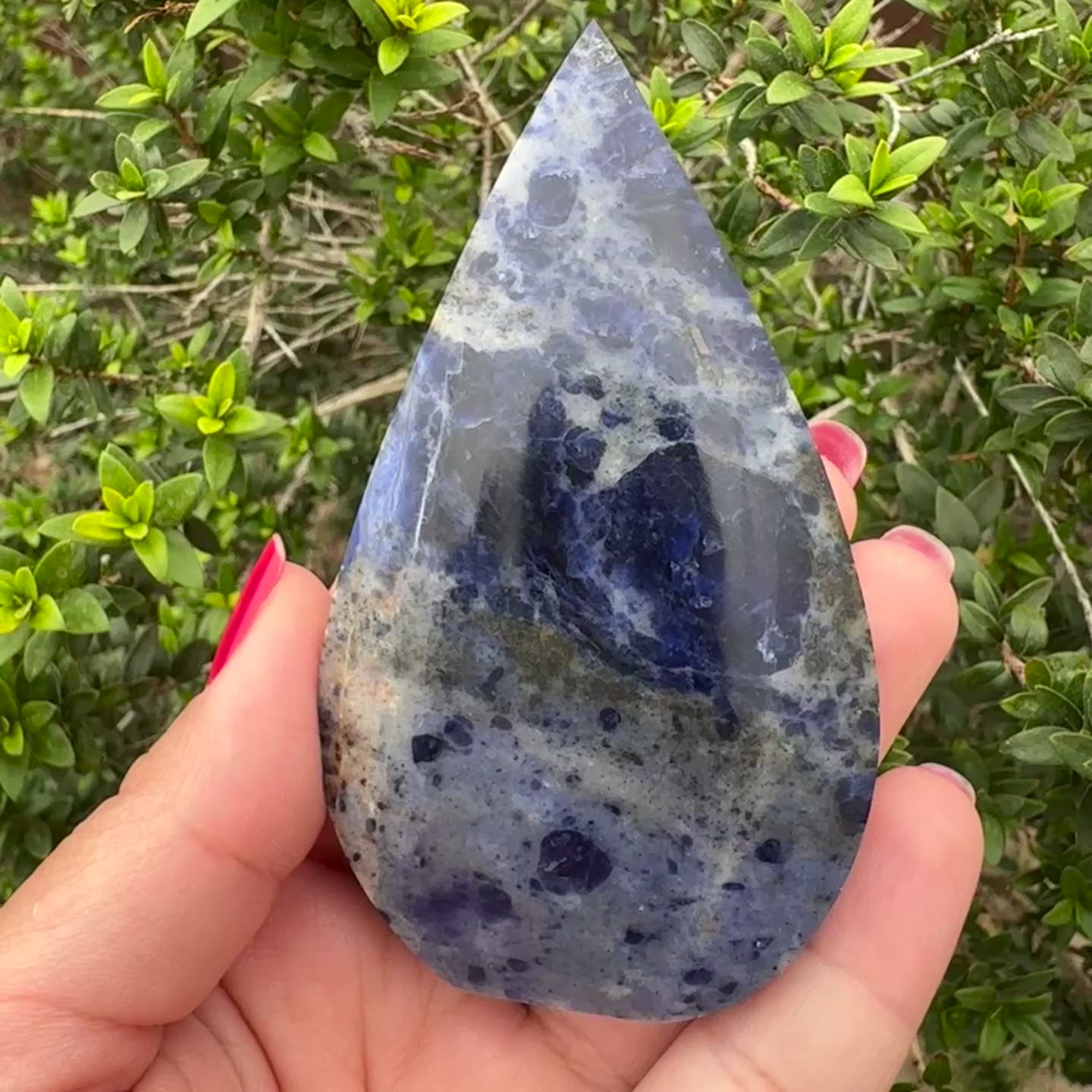 Sodalite & Hematite Flame