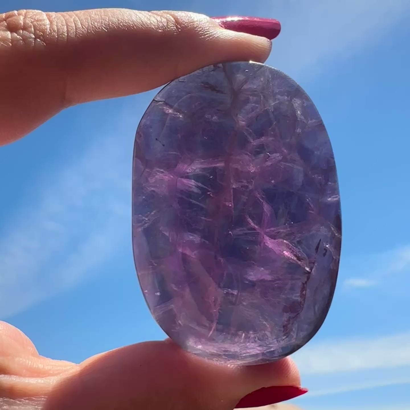 Fluorite Palm Stone