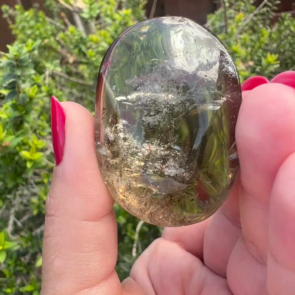 Smoky Quartz Palm Stone