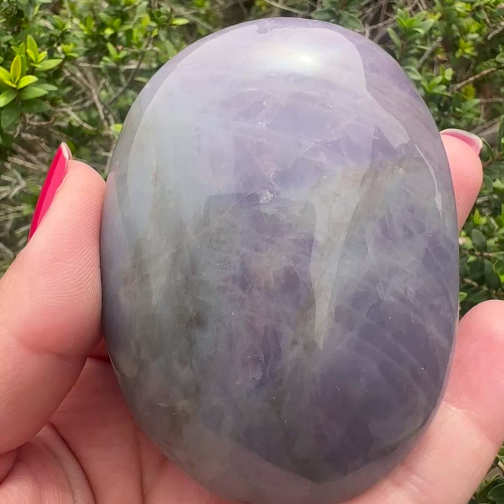 Lavender Rose Quartz Palm Stone
