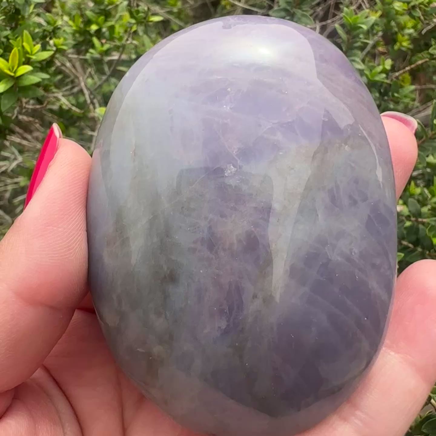Lavender Rose Quartz Palm Stone