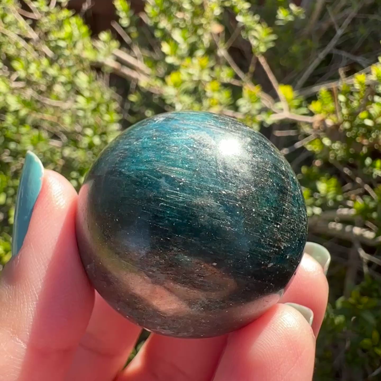 Blue Apatite Sphere