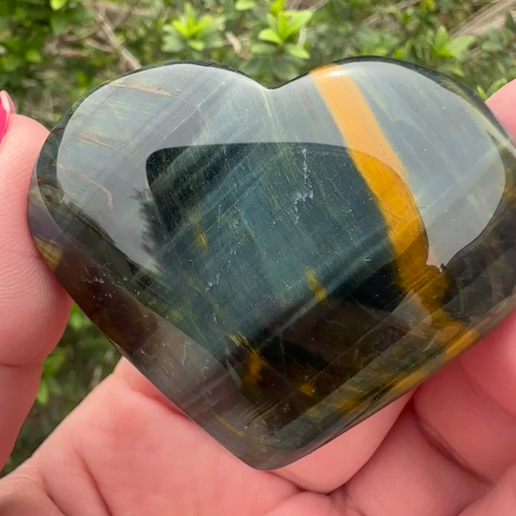 Blue Tiger's Eye Heart