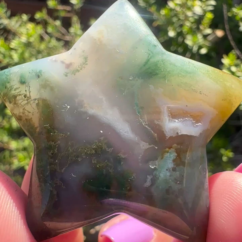 Moss Agate Star