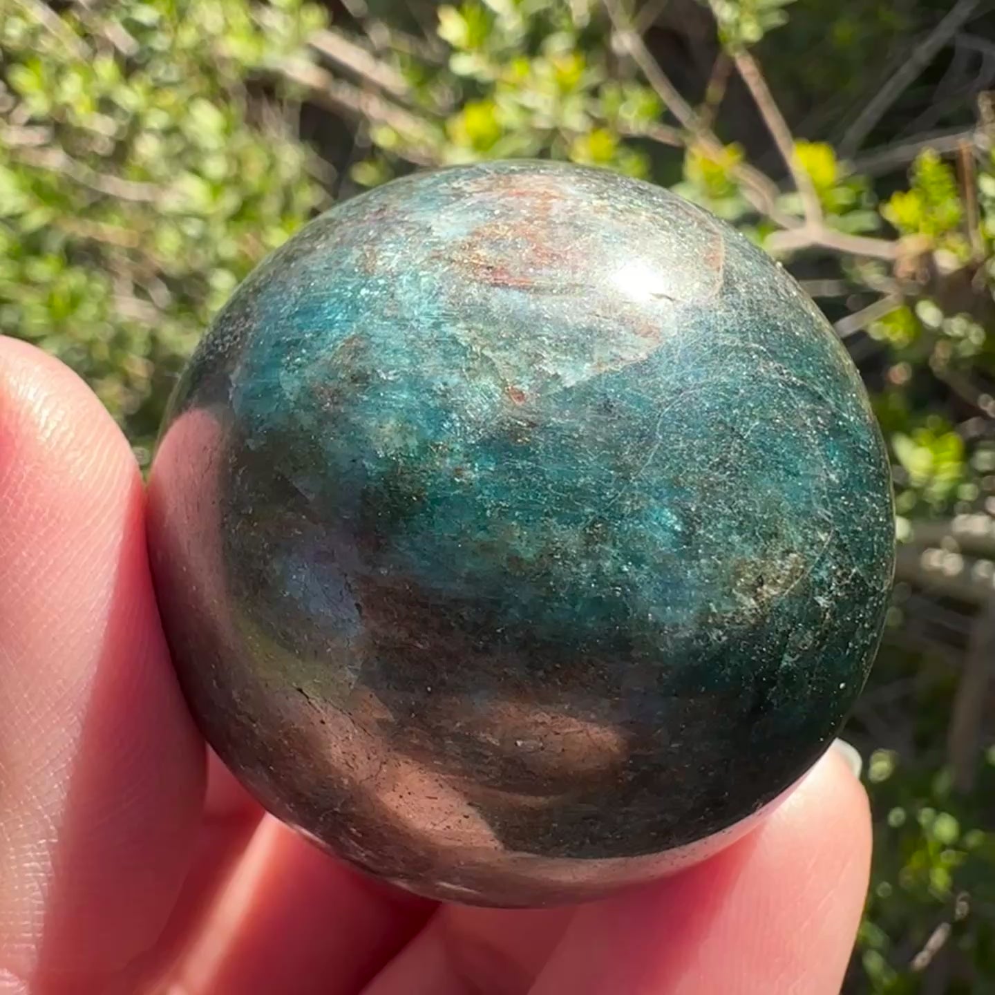 Blue Apatite Sphere