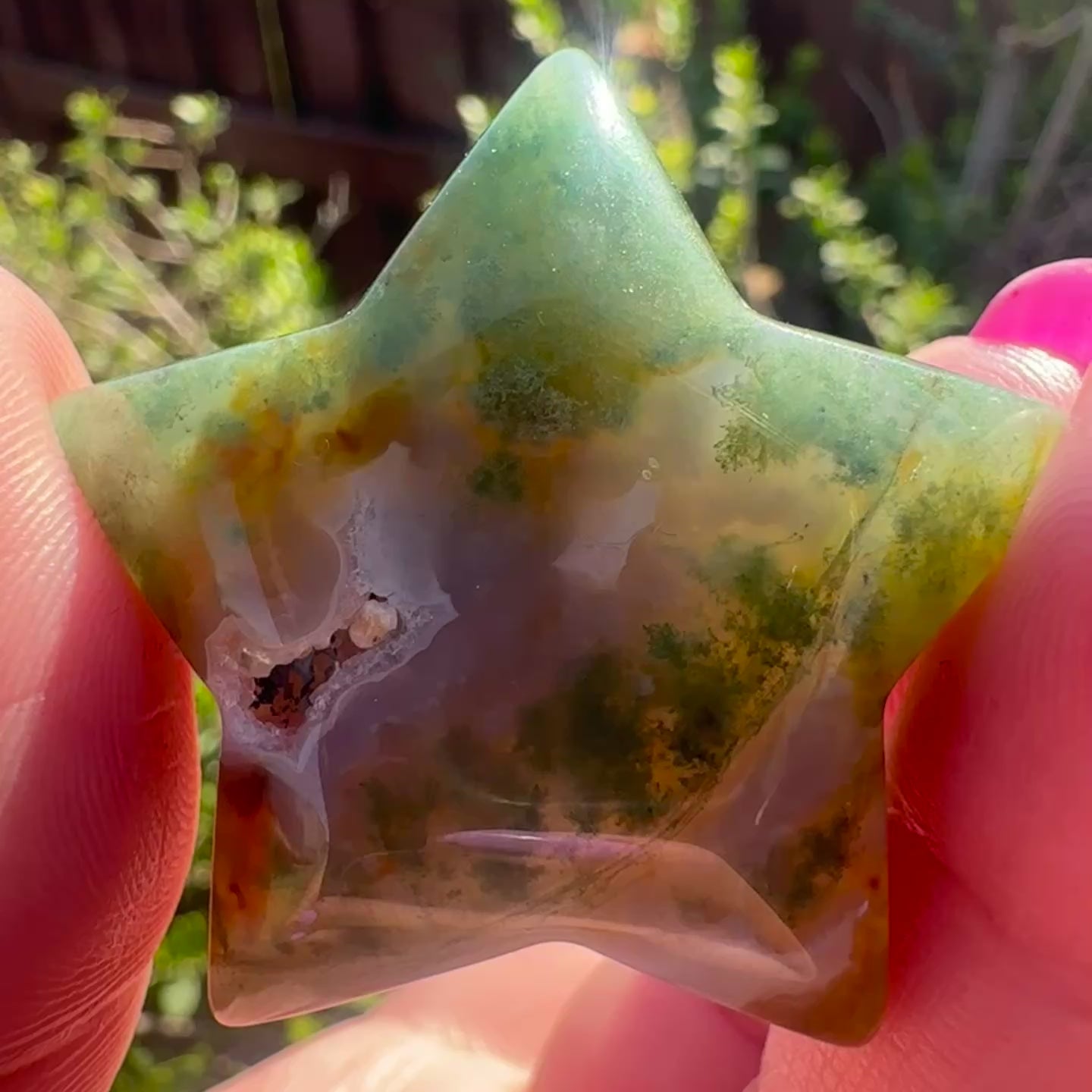 Moss Agate Star