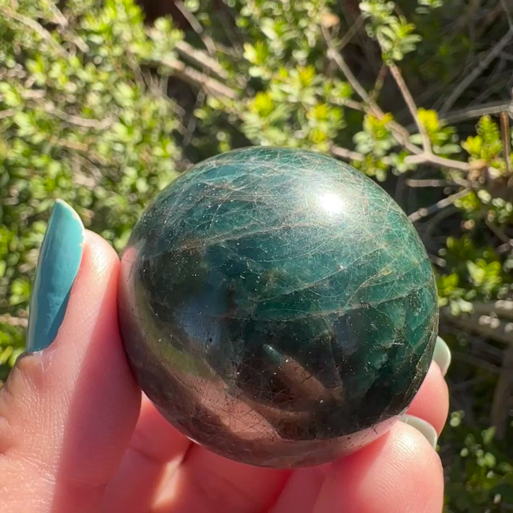 Blue Apatite Sphere