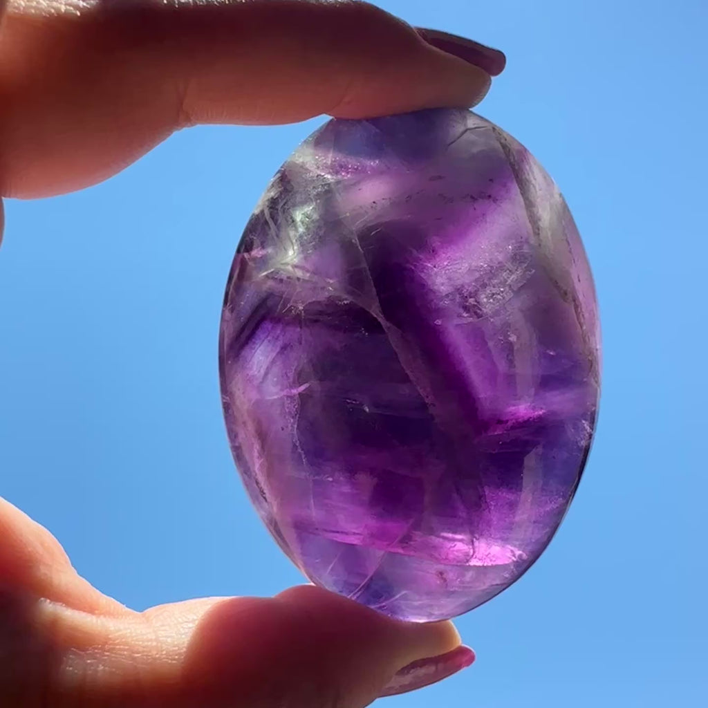 Fluorite Palm Stone