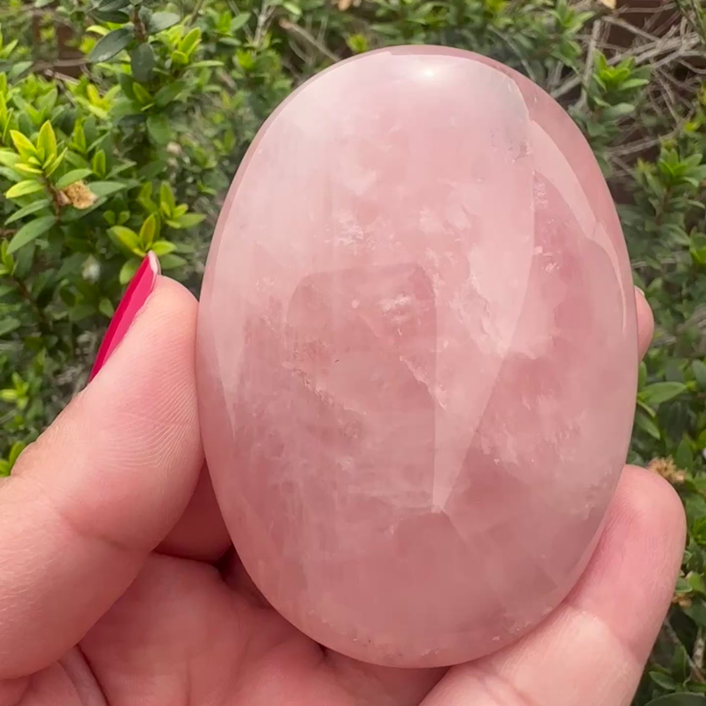 Rose Quartz Palm Stone