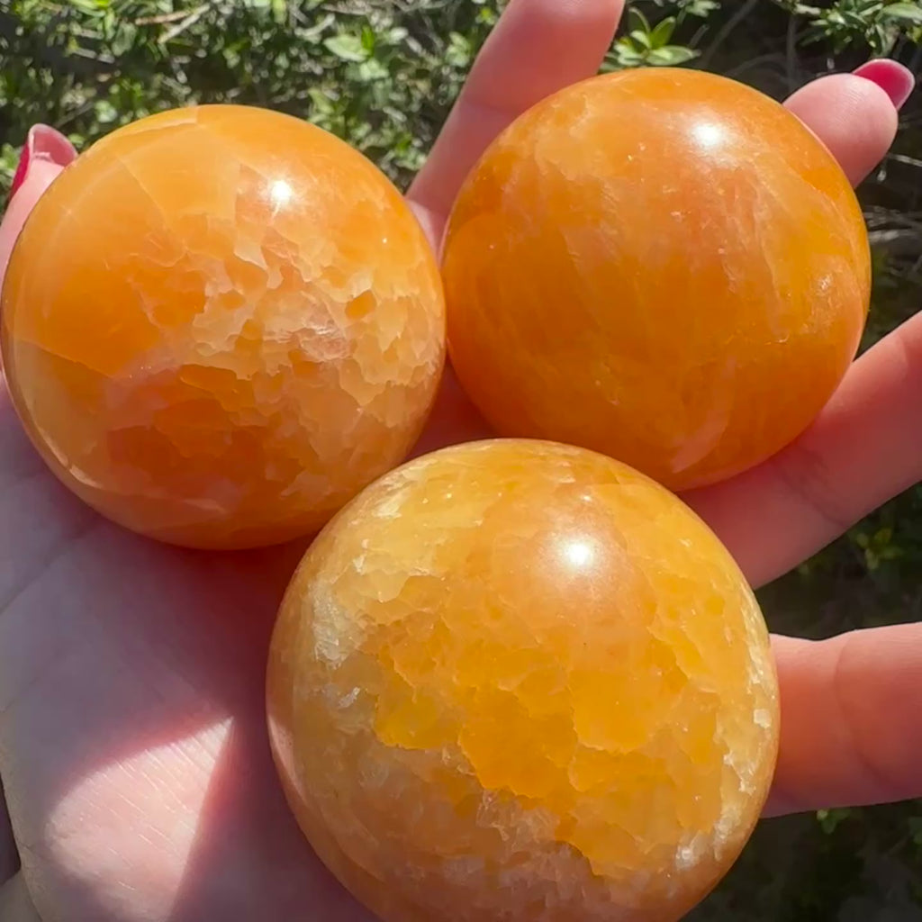 Orange Calcite Sphere