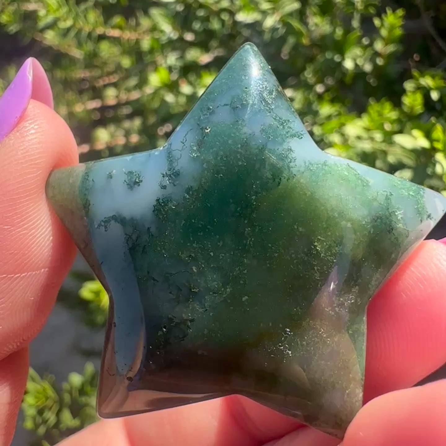 Moss Agate Star