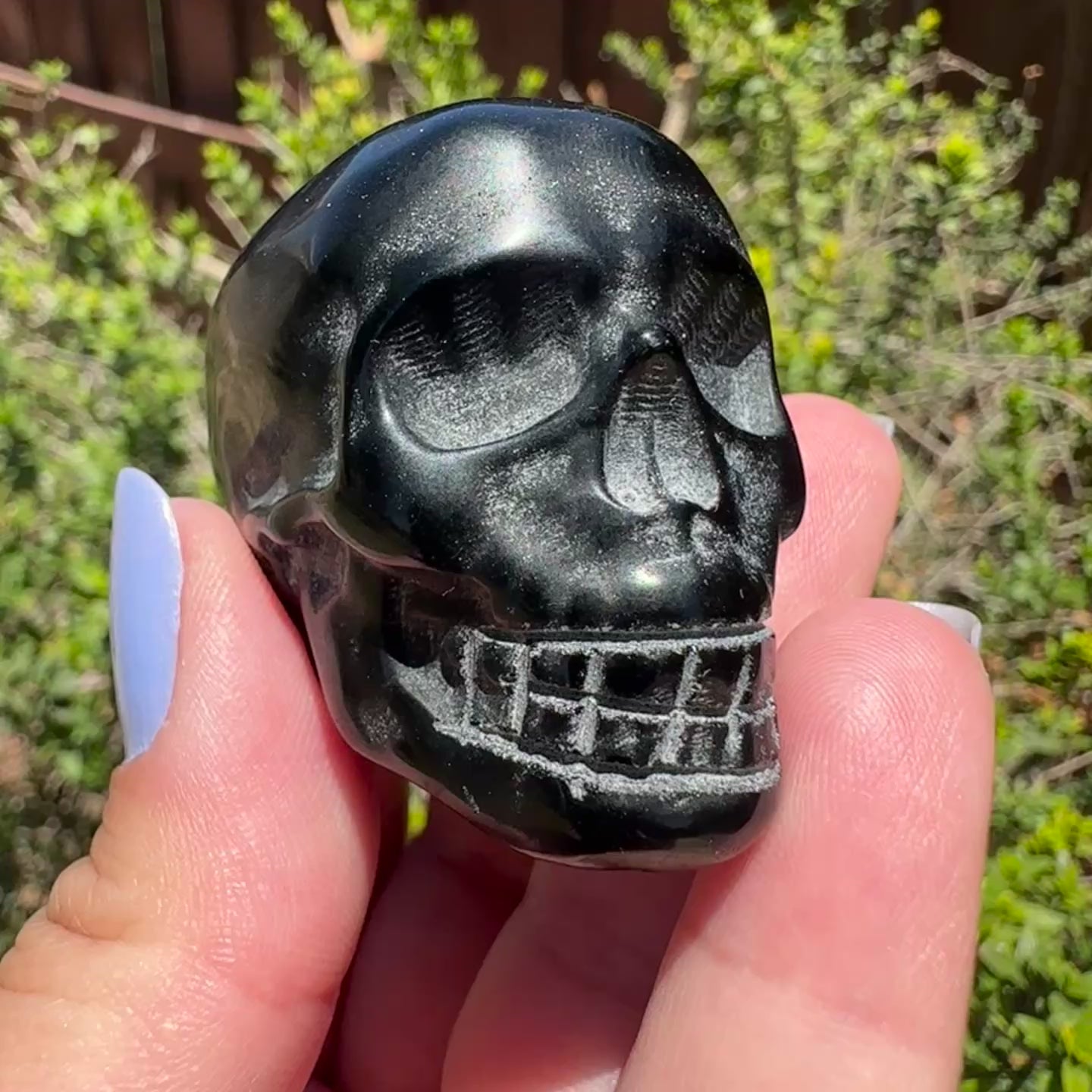 Black Obsidian Skull