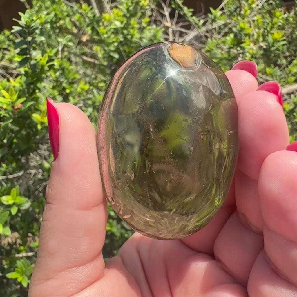 Smoky Quartz Palm Stone