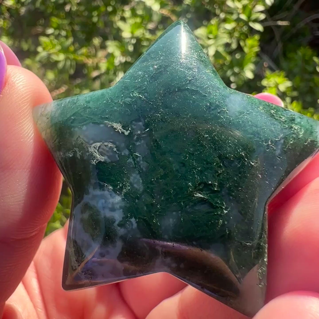 Moss Agate Star