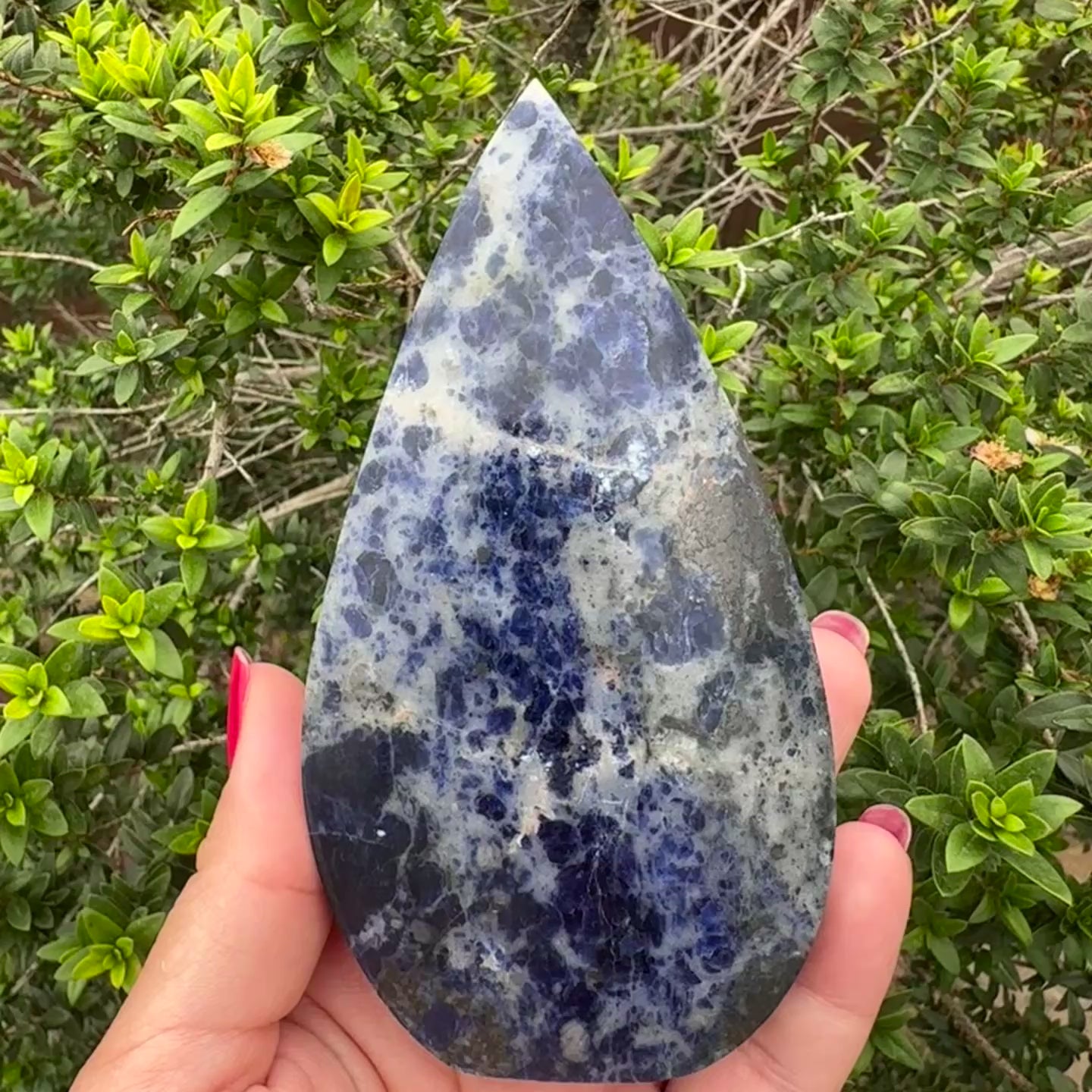 Sodalite & Hematite Flame