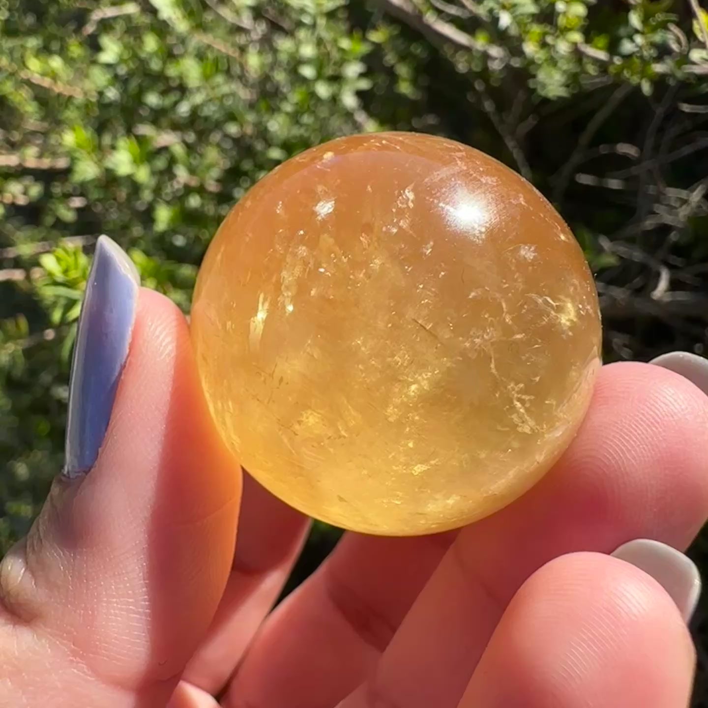 Honey Calcite Sphere