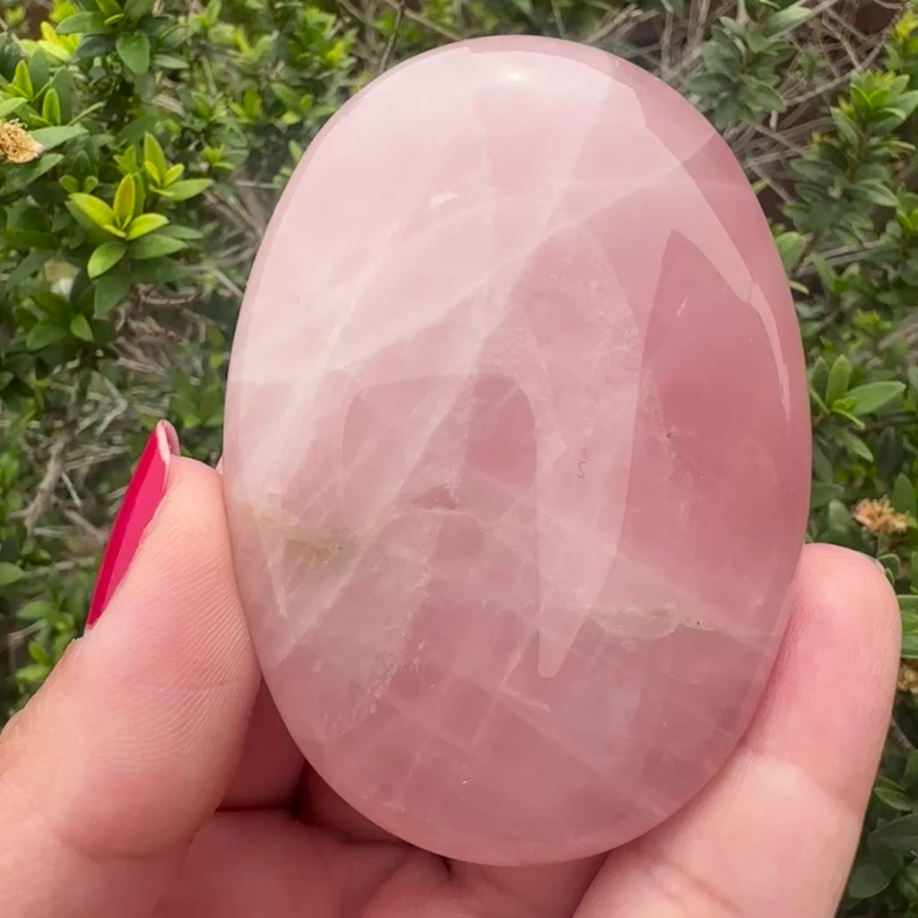 Rose Quartz Palm Stone