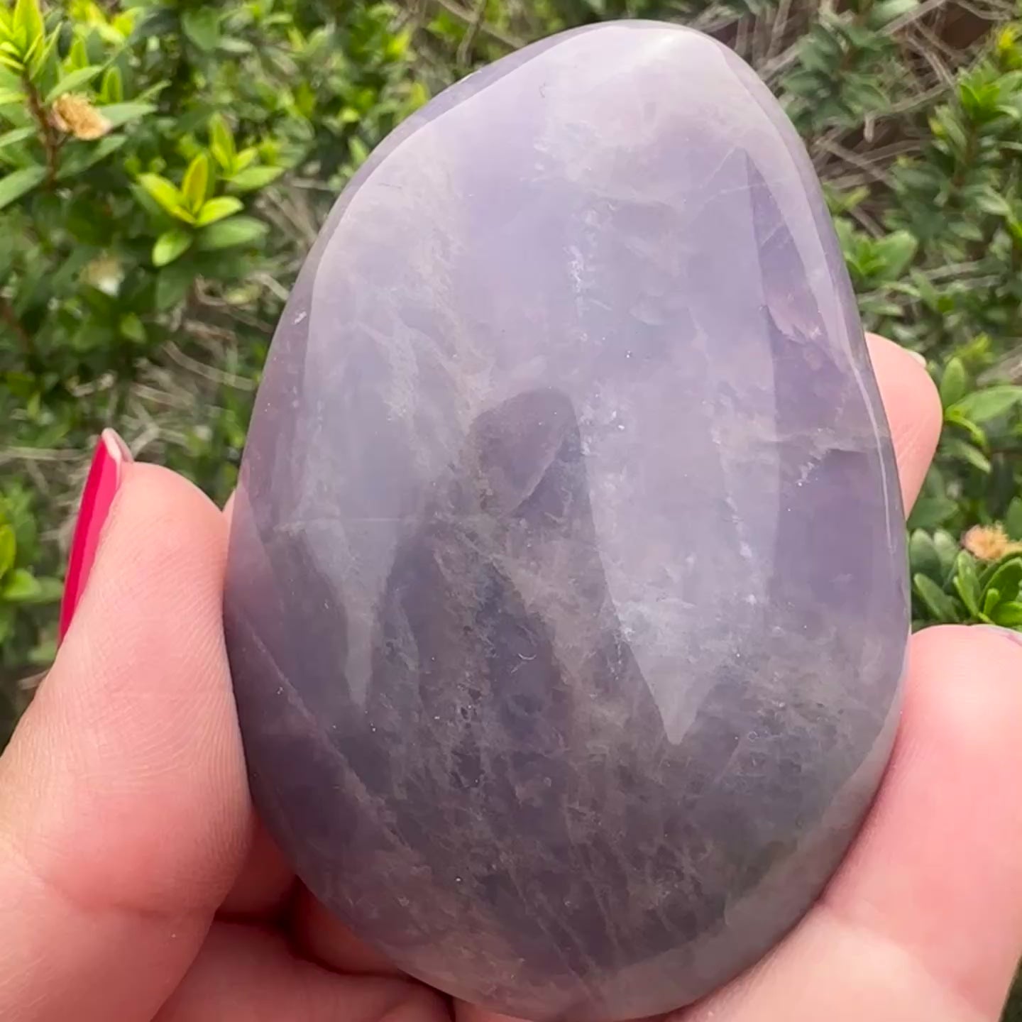 Lavender Rose Quartz Palm Stone
