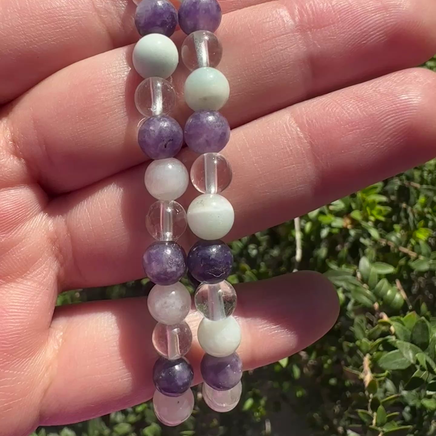 Amazonite w Lepidolite Bracelet | 6mm