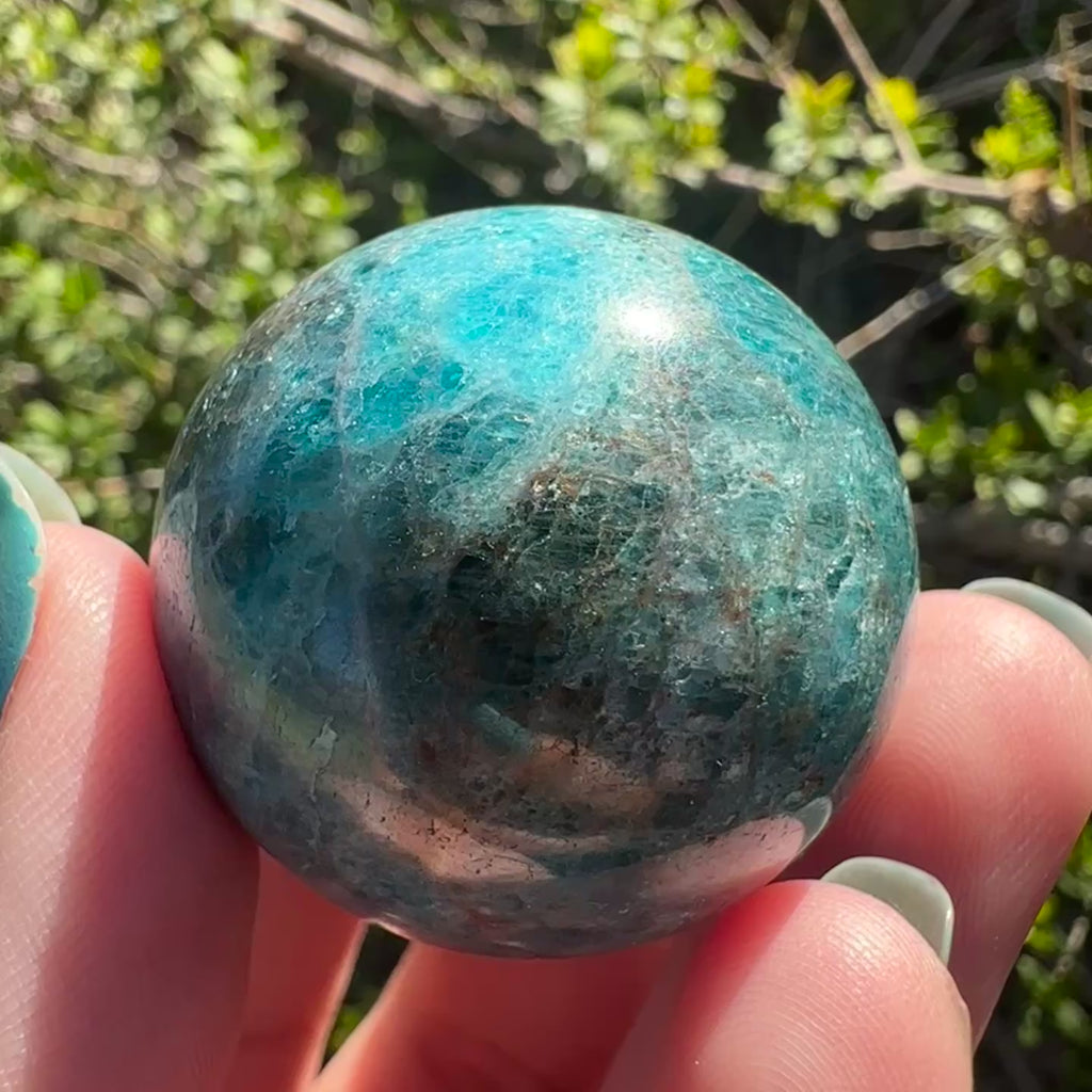 Blue Apatite Sphere