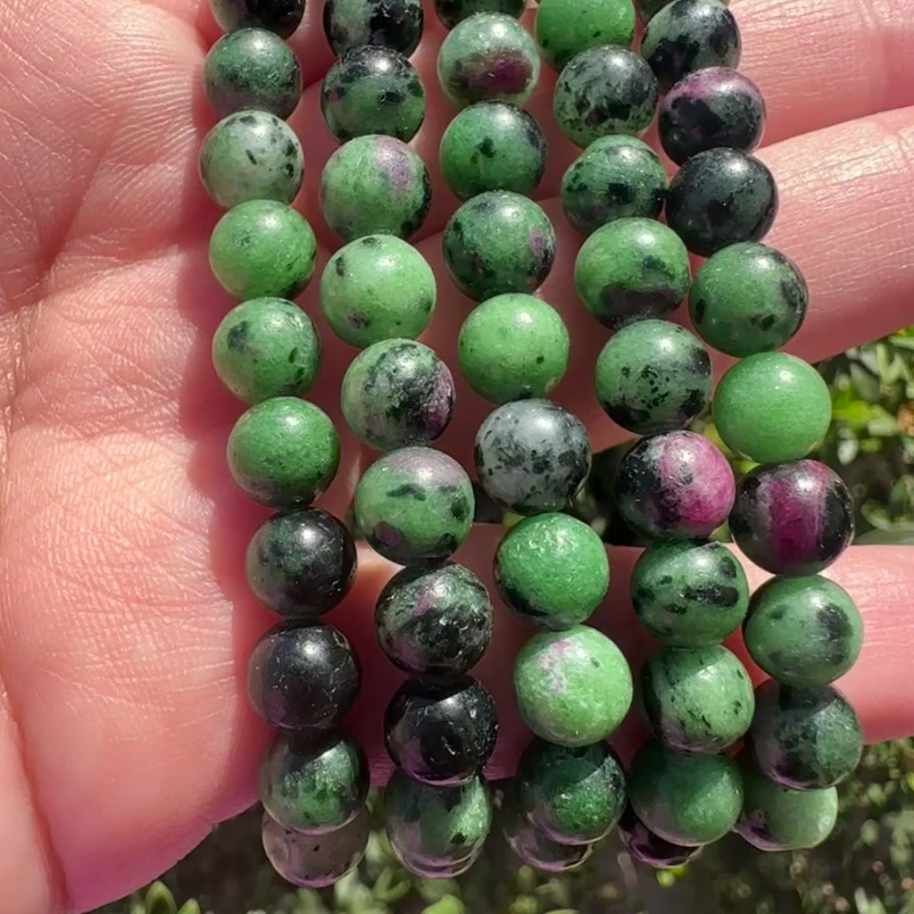 Ruby Zoisite Bracelet | 6mm