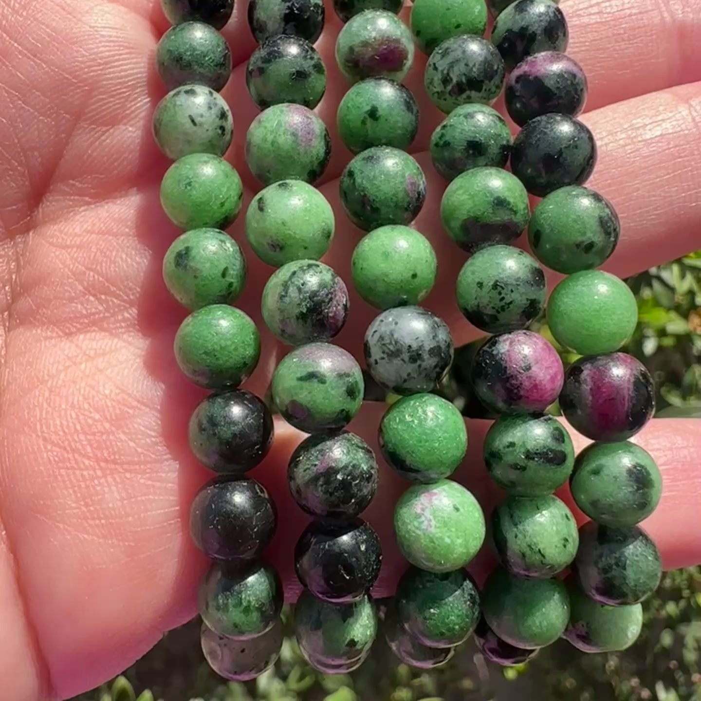 Ruby Zoisite Bracelet | 6mm