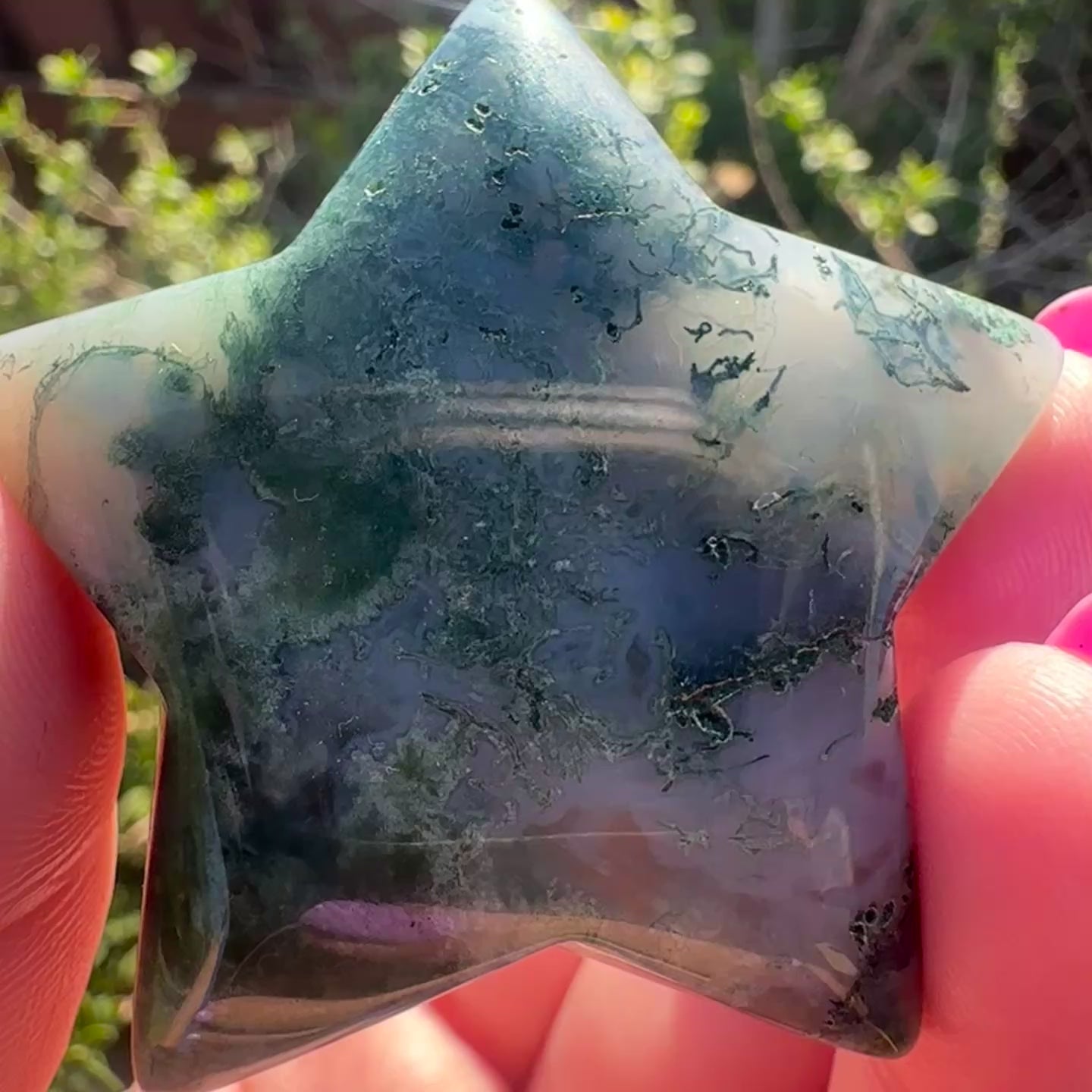 Moss Agate Star
