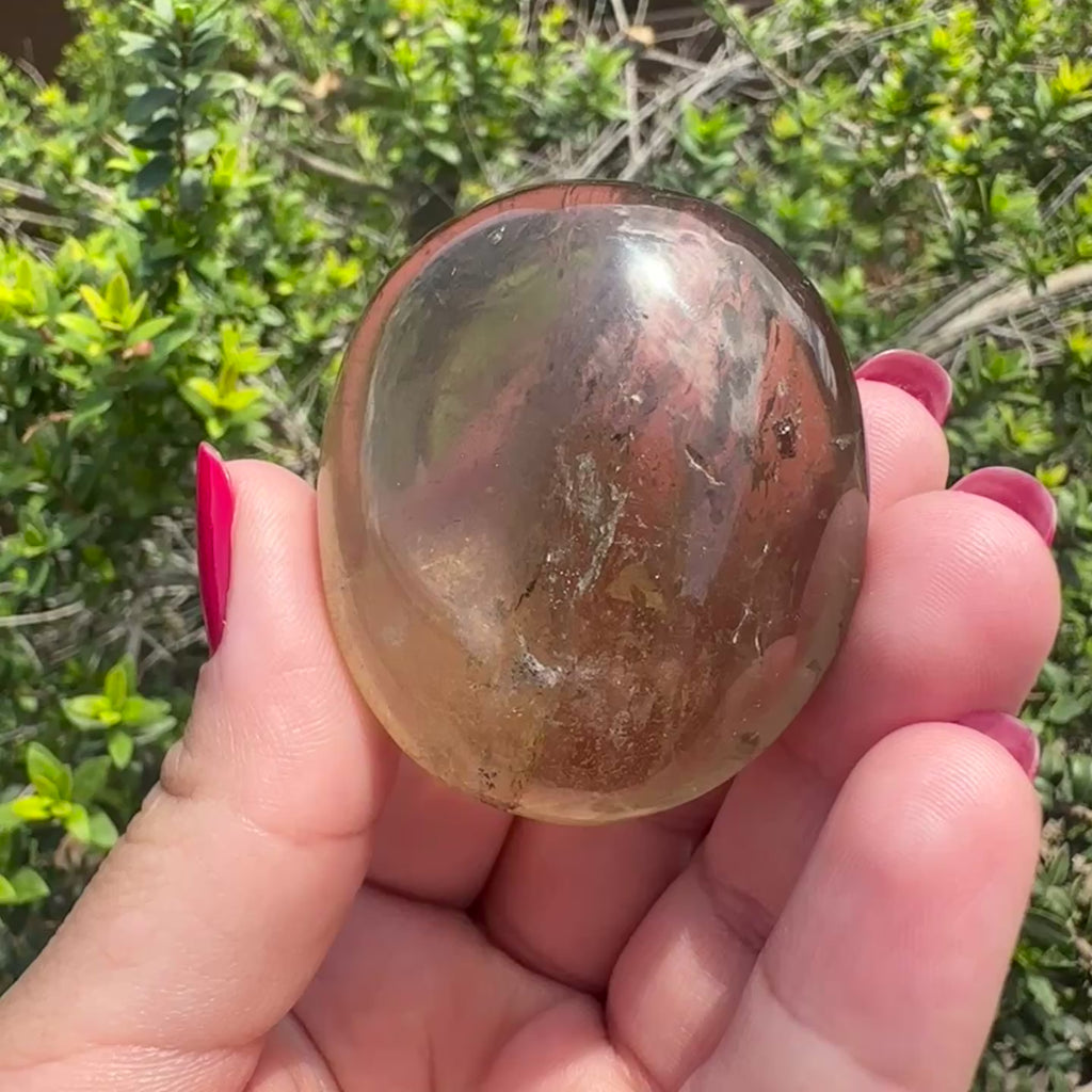 Smoky Quartz Palm Stone