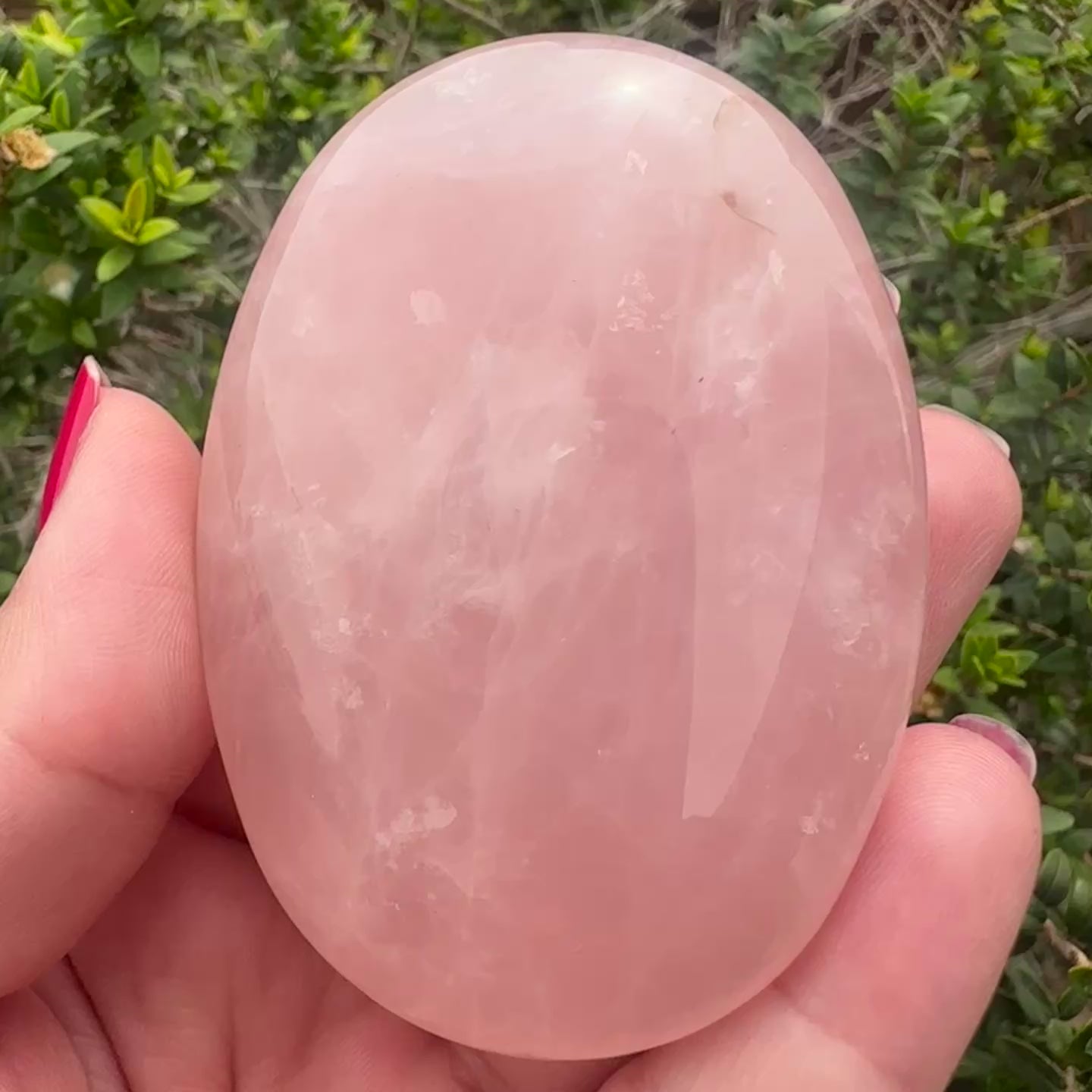 Rose Quartz Palm Stone