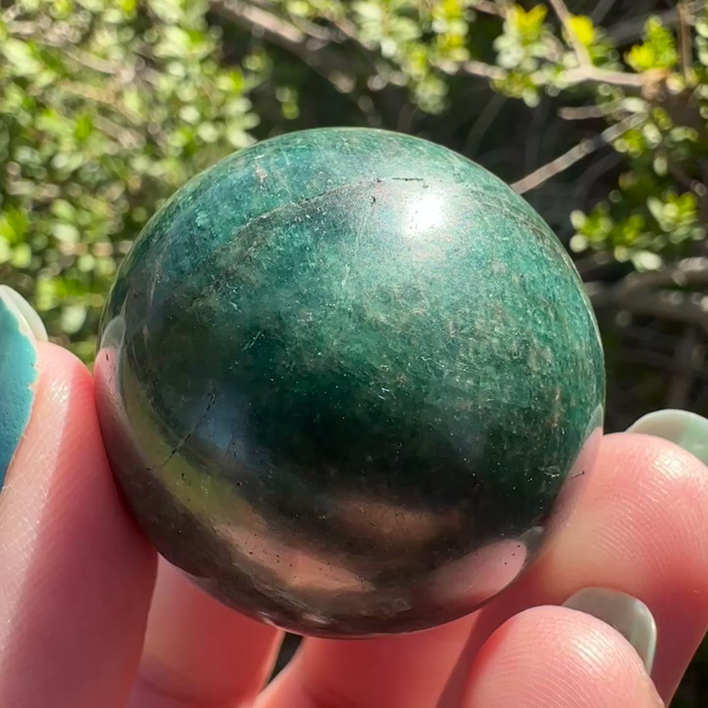Blue Apatite Sphere